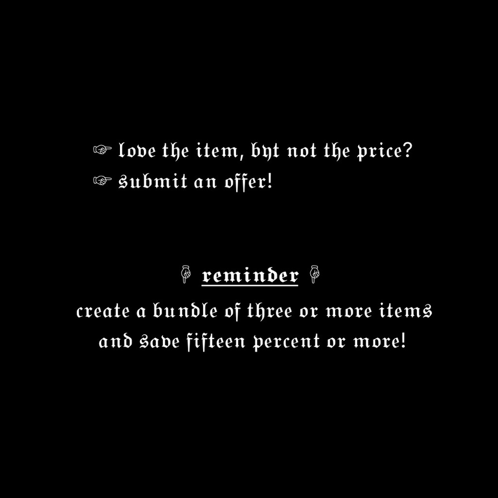 ☞︎ Make offers! Bundle to Save! ☜︎